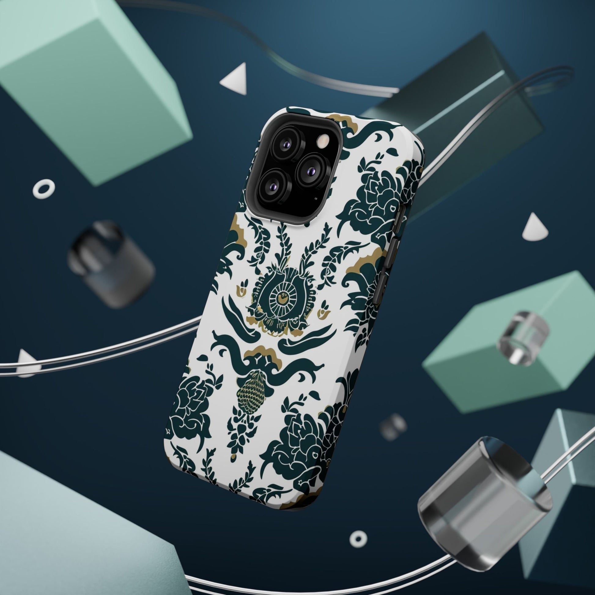 Floral Damask Magnetic Impact - Resistant Phone Case - DIGITAL X