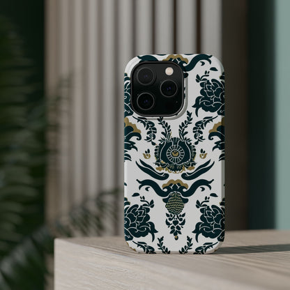 Floral Damask Magnetic Impact - Resistant Phone Case - DIGITAL X