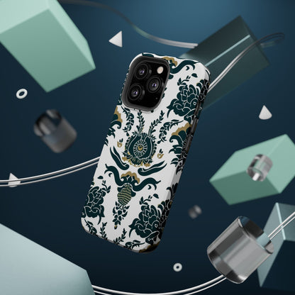 Floral Damask Magnetic Impact - Resistant Phone Case - DIGITAL X