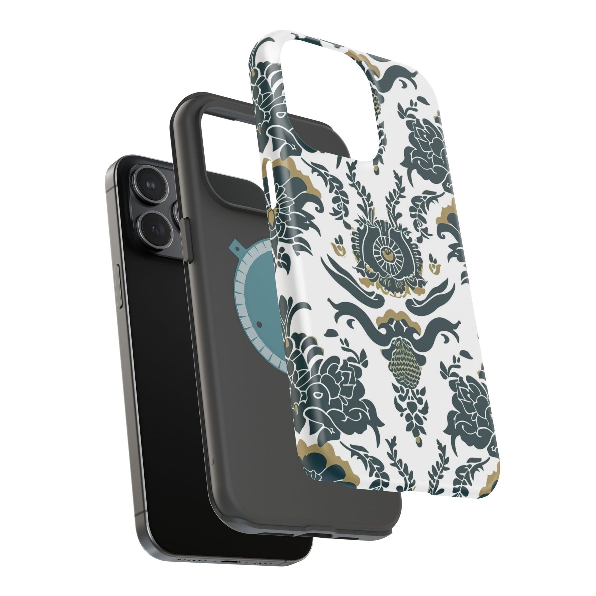 Floral Damask Magnetic Impact - Resistant Phone Case - DIGITAL X