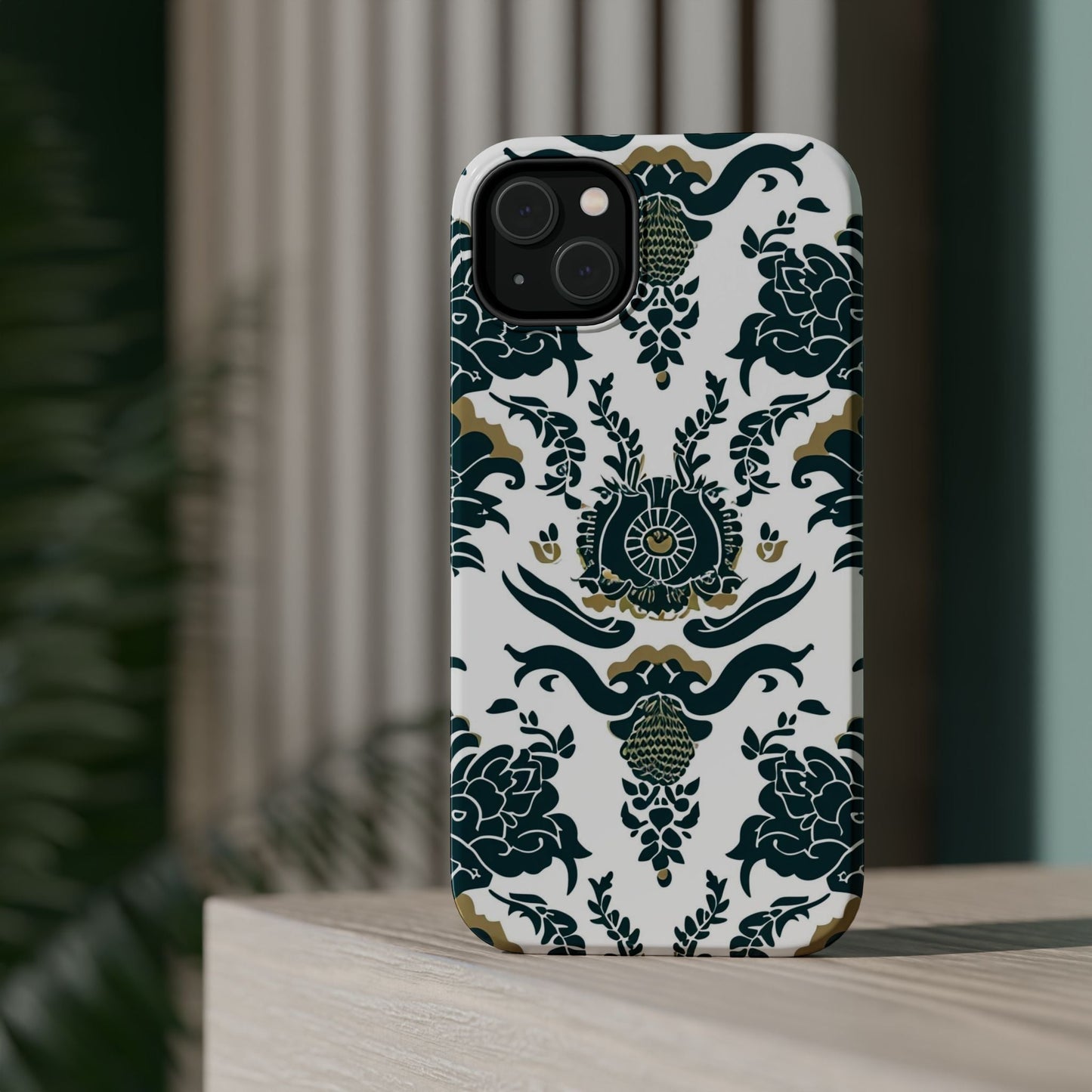 Floral Damask Magnetic Impact - Resistant Phone Case - DIGITAL X