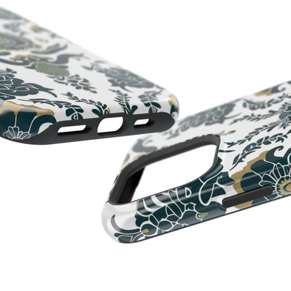 Floral Damask Magnetic Impact - Resistant Phone Case - DIGITAL X