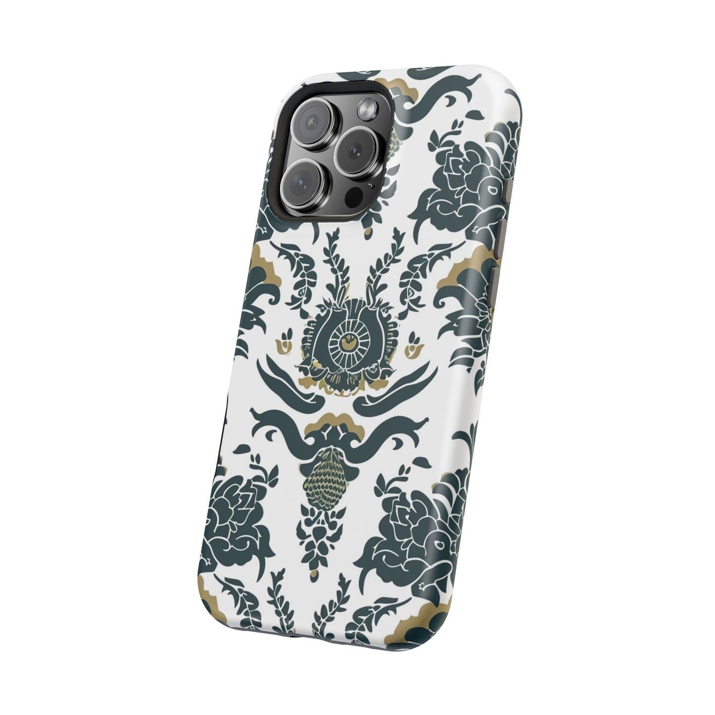 Floral Damask Magnetic Impact - Resistant Phone Case - DIGITAL X