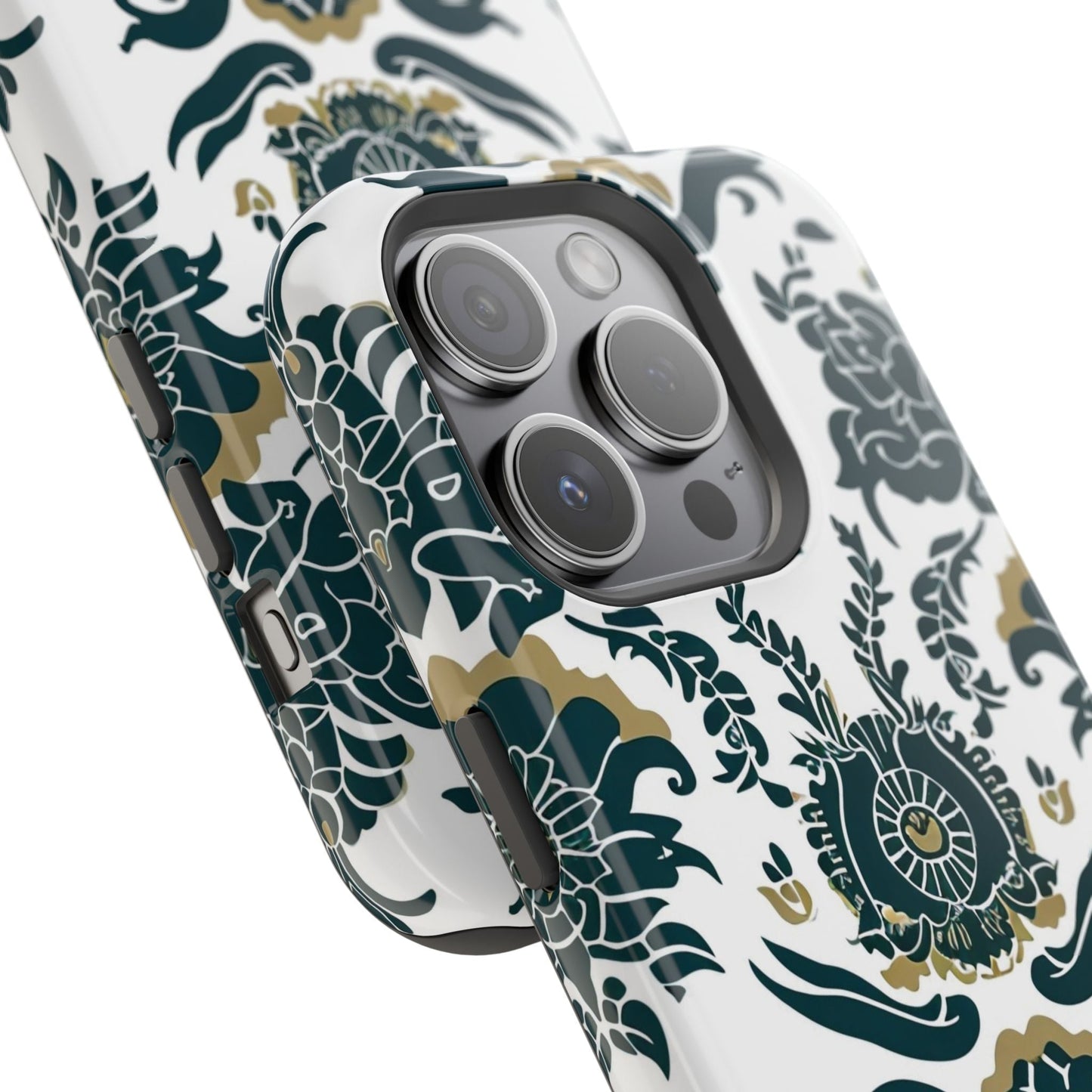 Floral Damask Magnetic Impact - Resistant Phone Case - DIGITAL X
