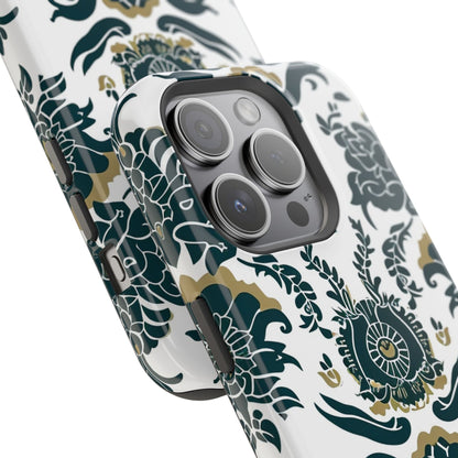 Floral Damask Magnetic Impact - Resistant Phone Case - DIGITAL X