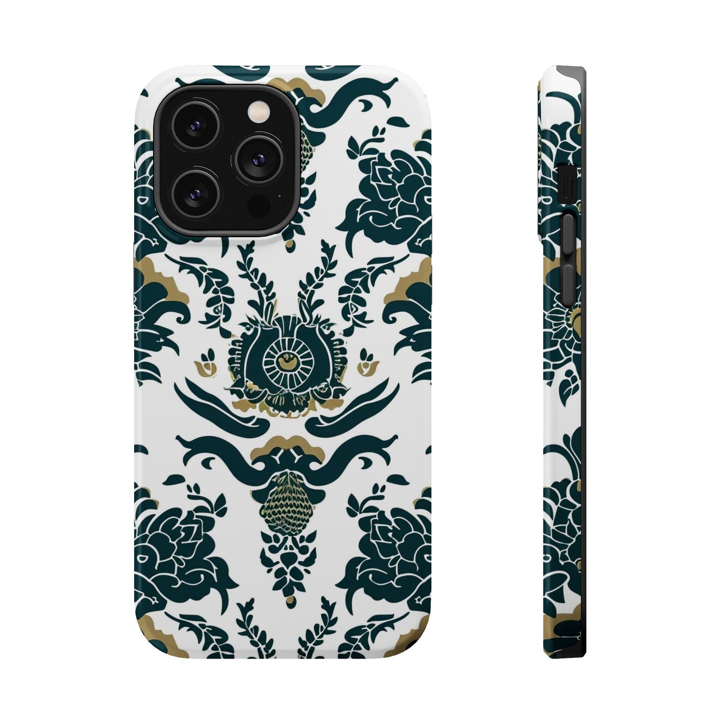 Floral Damask Magnetic Impact - Resistant Phone Case - DIGITAL X