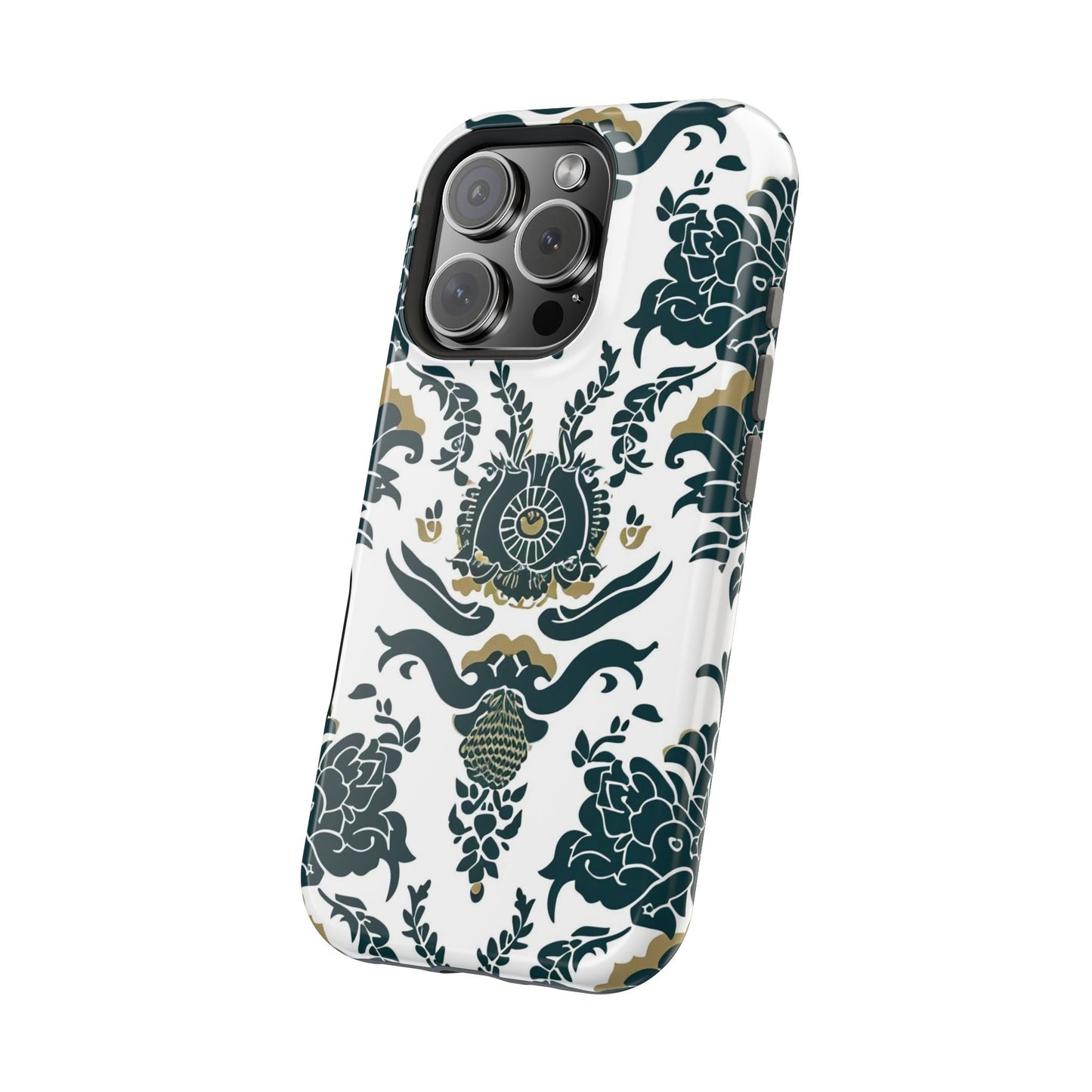 Floral Damask Magnetic Impact - Resistant Phone Case - DIGITAL X