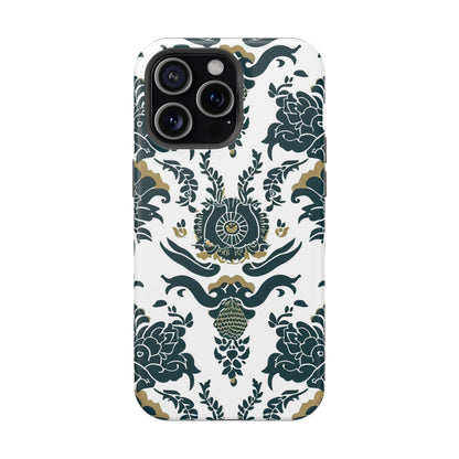 Floral Damask Magnetic Impact - Resistant Phone Case - DIGITAL X