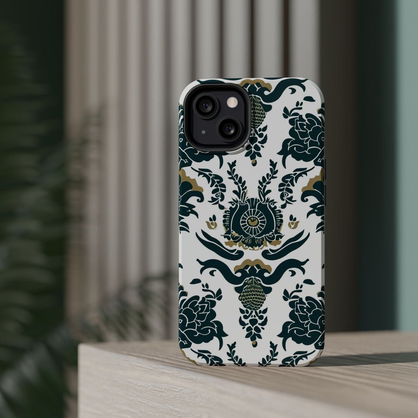Floral Damask Magnetic Impact - Resistant Phone Case - DIGITAL X