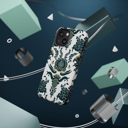 Floral Damask Magnetic Impact - Resistant Phone Case - DIGITAL X