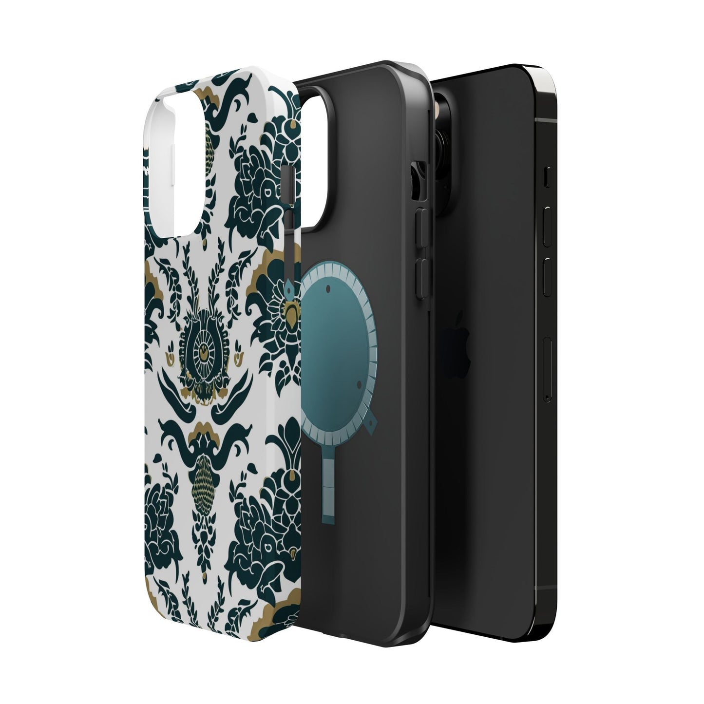 Floral Damask Magnetic Impact - Resistant Phone Case - DIGITAL X