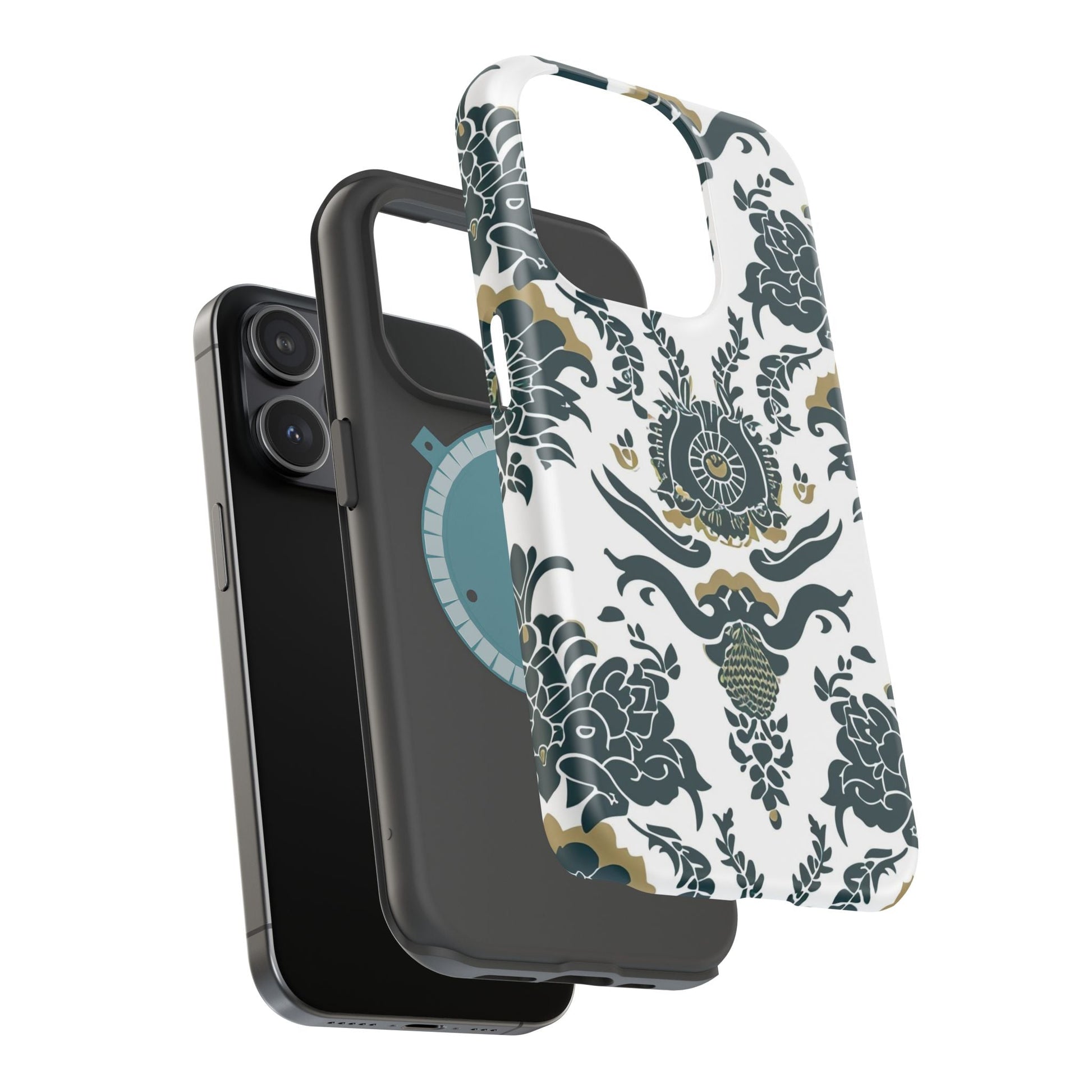 Floral Damask Magnetic Impact - Resistant Phone Case - DIGITAL X