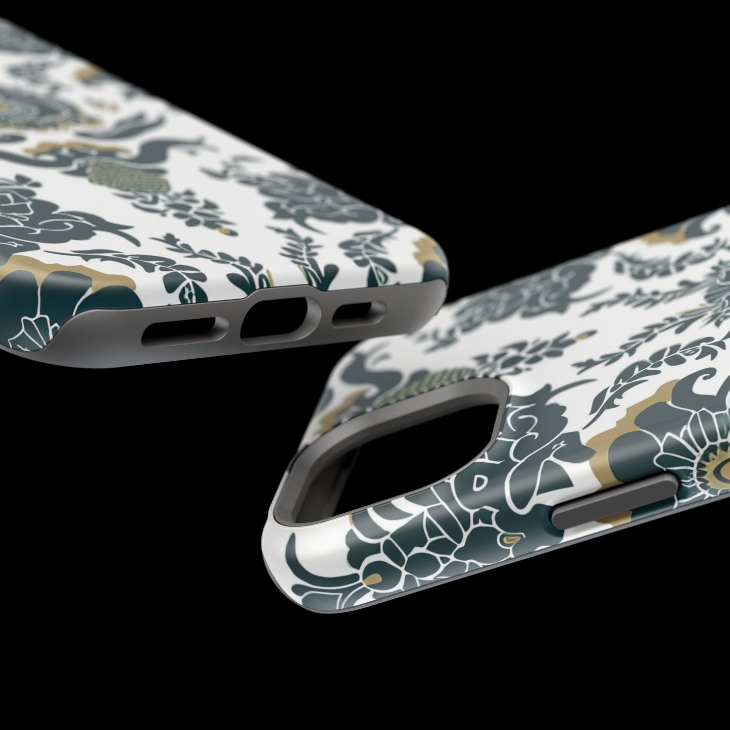 Floral Damask Magnetic Impact - Resistant Phone Case - DIGITAL X