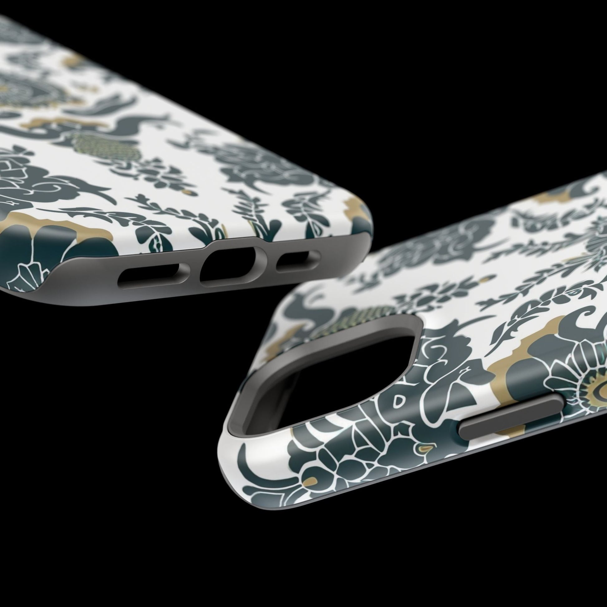 Floral Damask Magnetic Impact - Resistant Phone Case - DIGITAL X