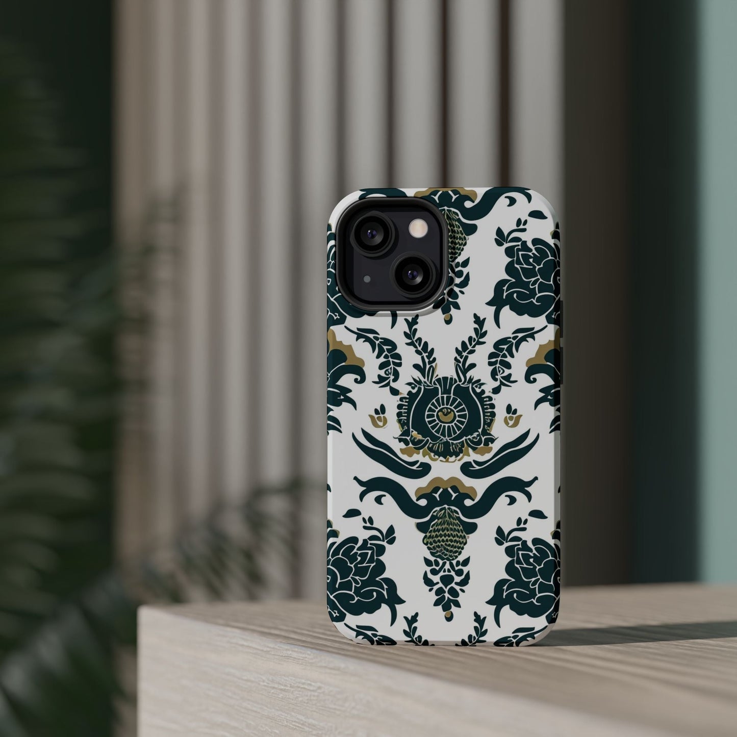 Floral Damask Magnetic Impact - Resistant Phone Case - DIGITAL X