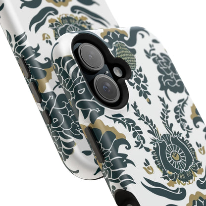 Floral Damask Magnetic Impact - Resistant Phone Case - DIGITAL X