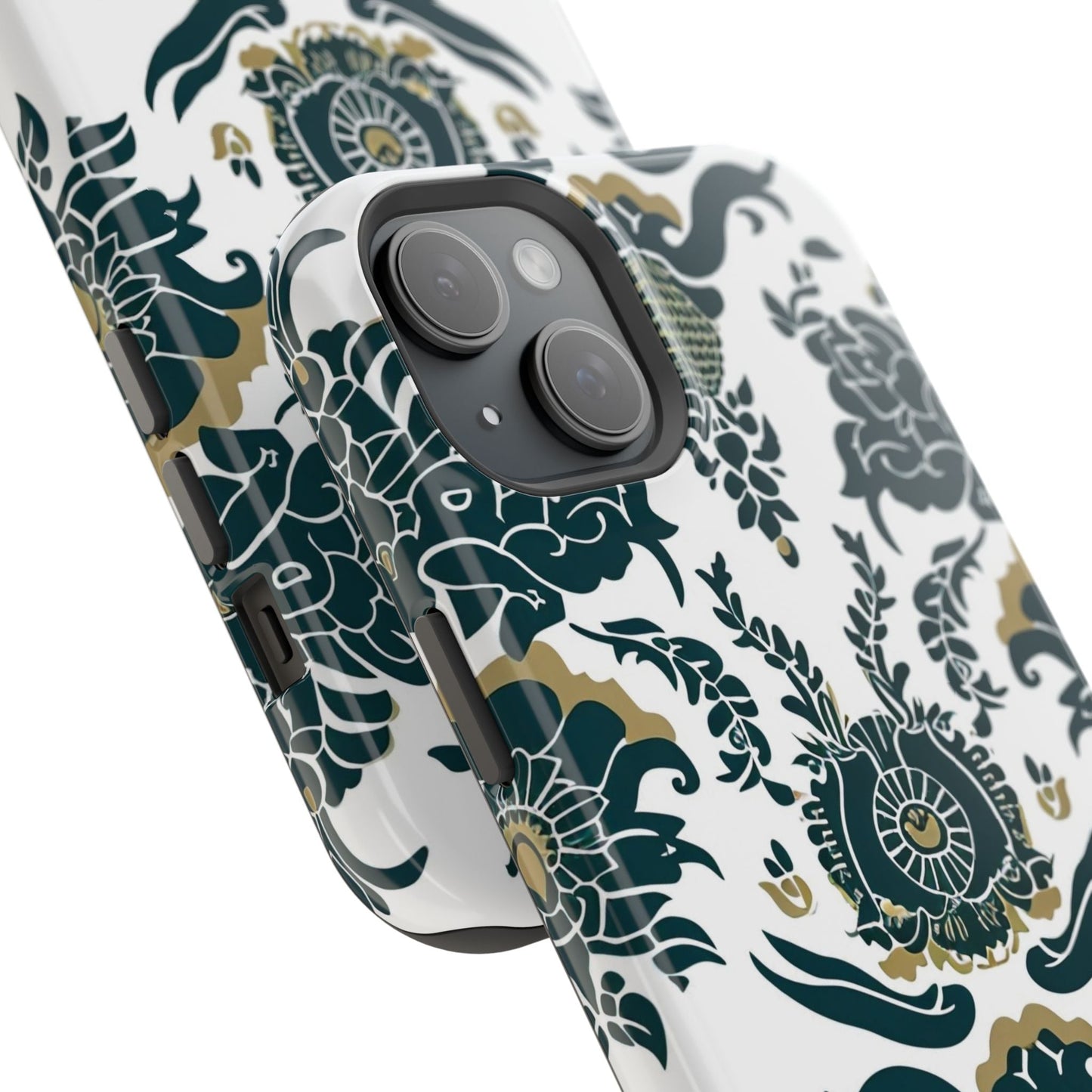 Floral Damask Magnetic Impact - Resistant Phone Case - DIGITAL X