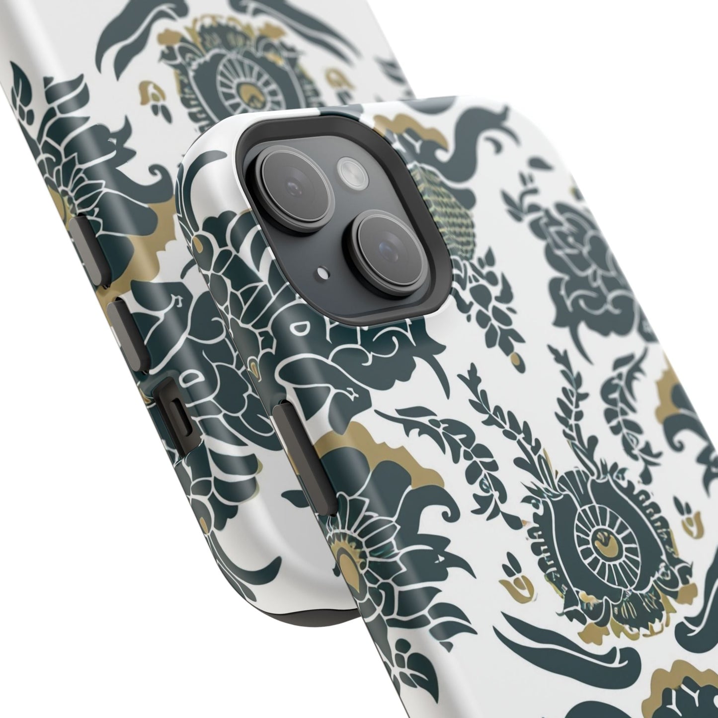Floral Damask Magnetic Impact - Resistant Phone Case - DIGITAL X