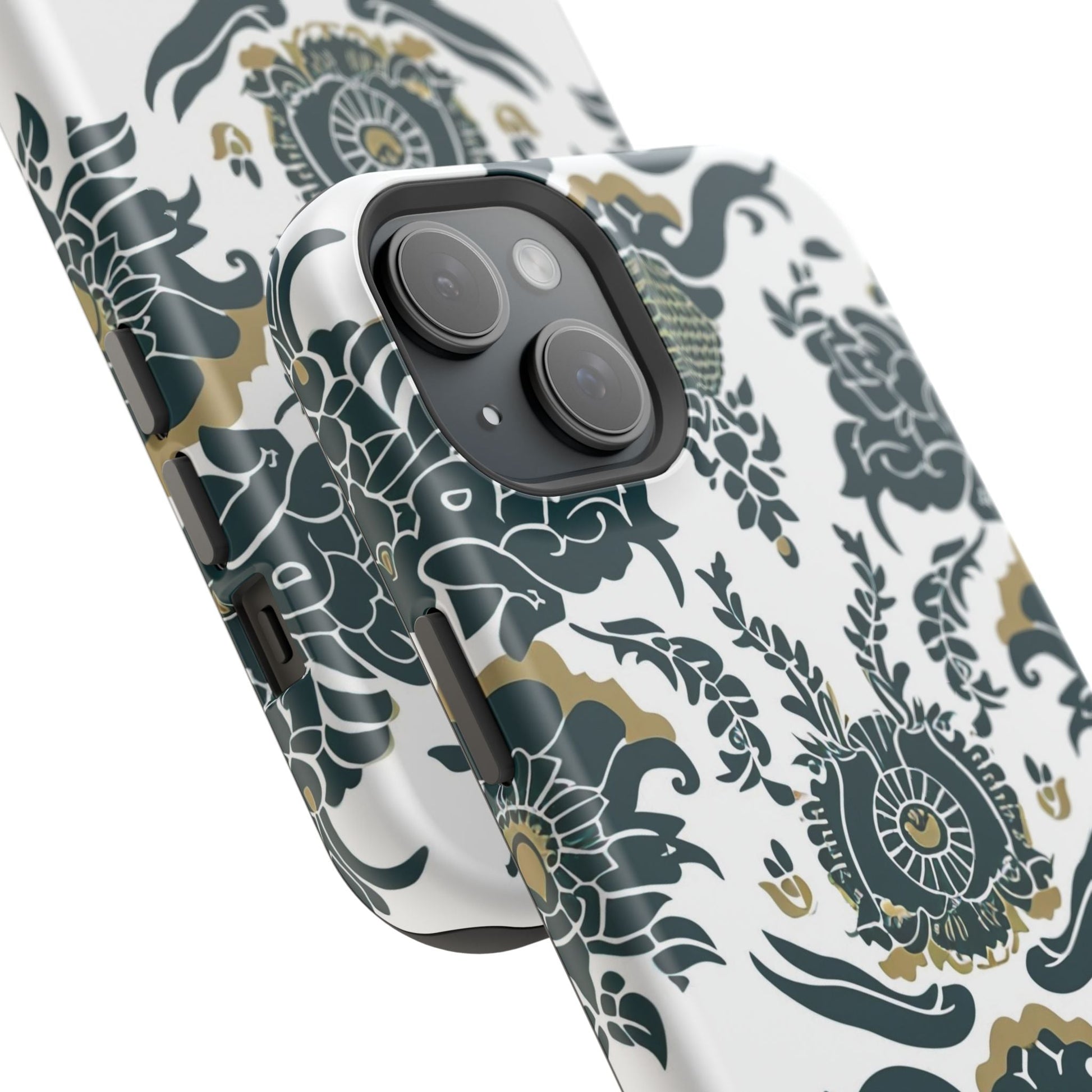 Floral Damask Magnetic Impact - Resistant Phone Case - DIGITAL X