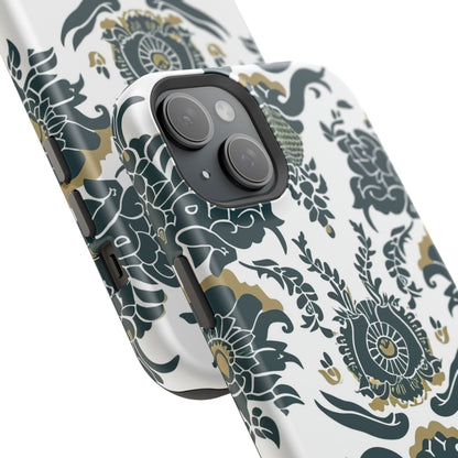 Floral Damask Magnetic Impact - Resistant Phone Case - DIGITAL X