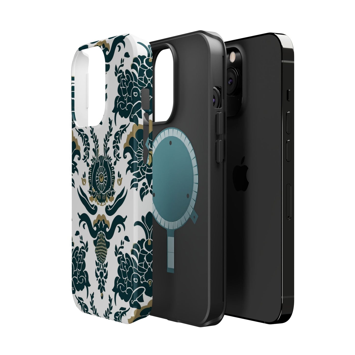 Floral Damask Magnetic Impact - Resistant Phone Case - DIGITAL X
