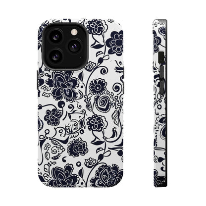 Floral Doodle Magnetic Impact - Resistant Phone Case - DIGITAL X