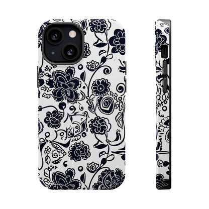 Floral Doodle Magnetic Impact - Resistant Phone Case - DIGITAL X