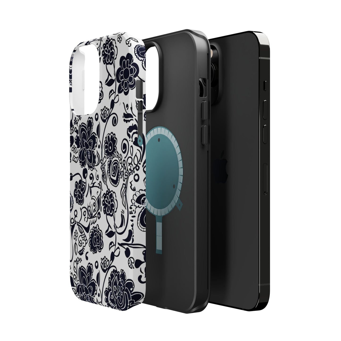 Floral Doodle Magnetic Impact - Resistant Phone Case - DIGITAL X