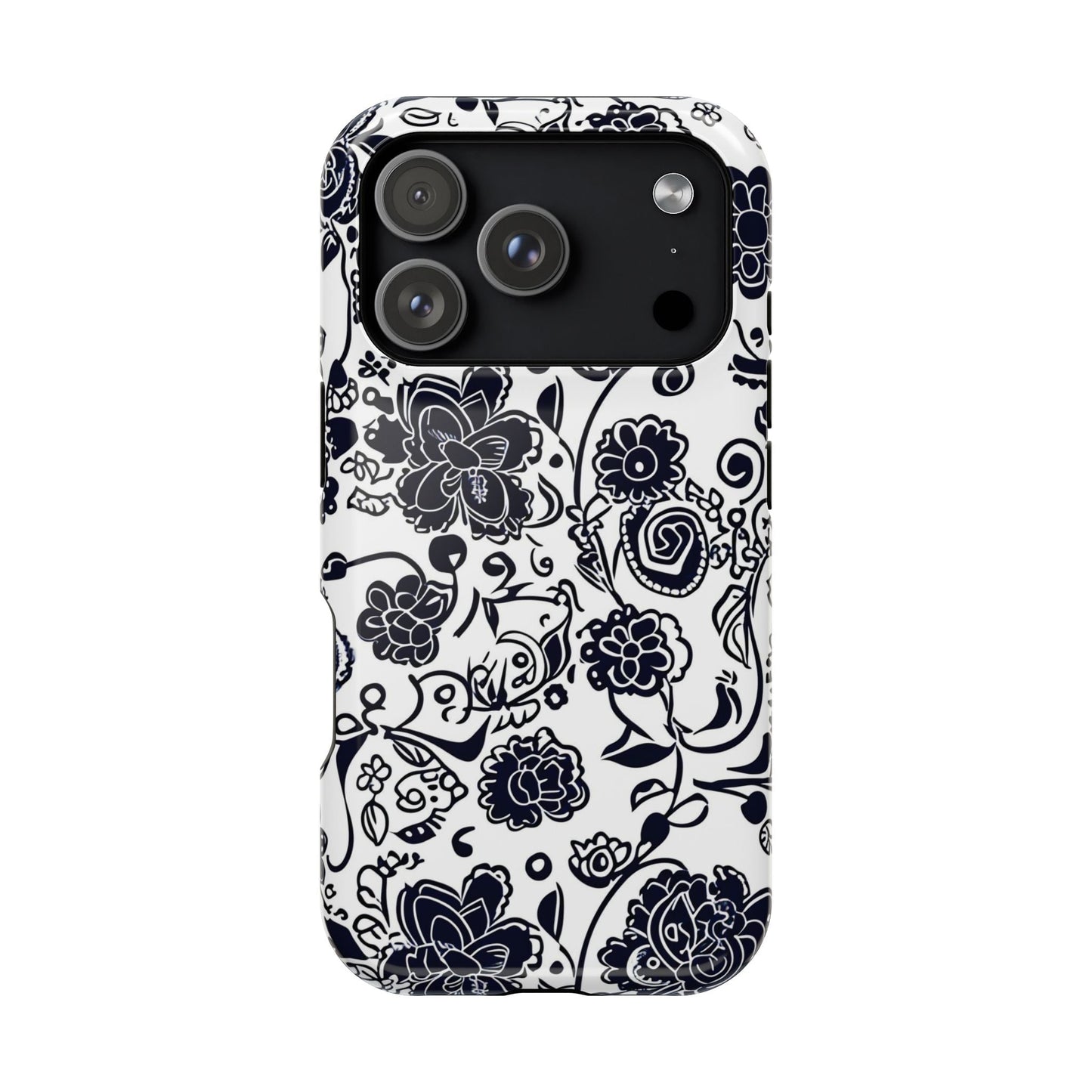 Floral Doodle Magnetic Impact - Resistant Phone Case - DIGITAL X