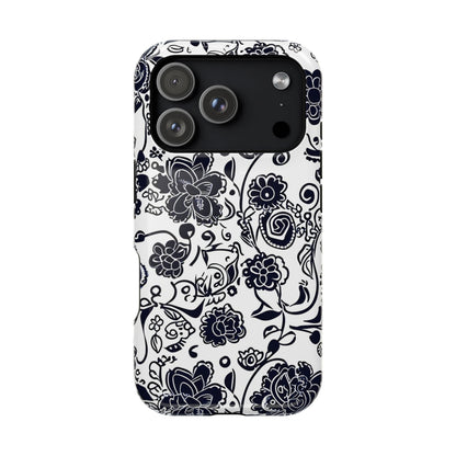 Floral Doodle Magnetic Impact - Resistant Phone Case - DIGITAL X