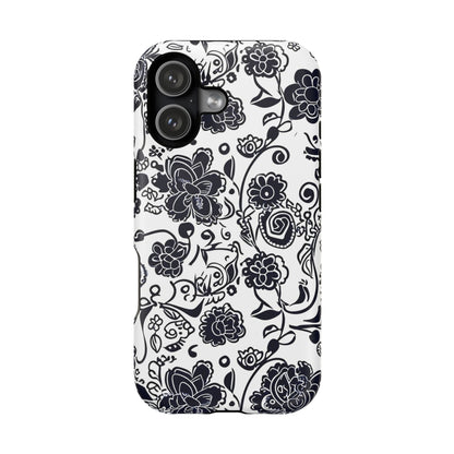 Floral Doodle Magnetic Impact - Resistant Phone Case - DIGITAL X