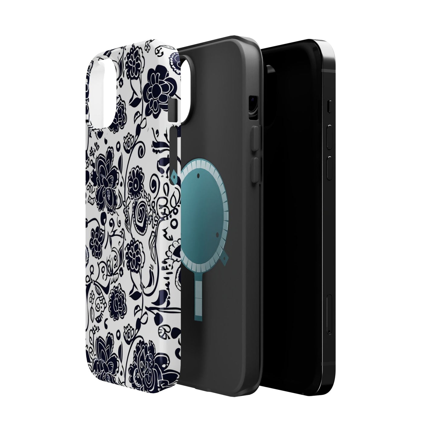 Floral Doodle Magnetic Impact - Resistant Phone Case - DIGITAL X
