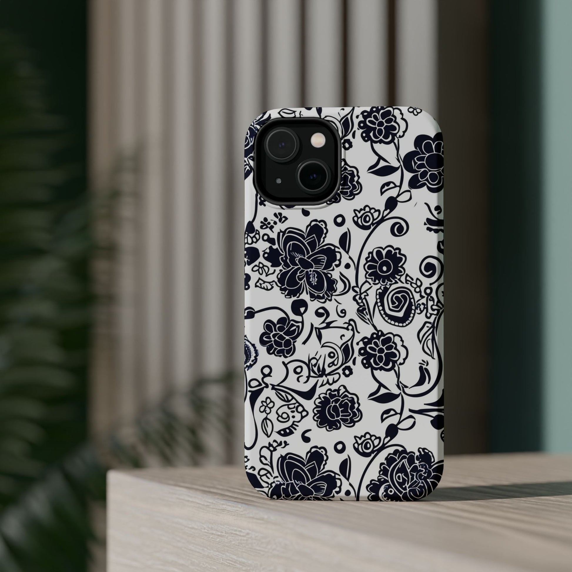 Floral Doodle Magnetic Impact - Resistant Phone Case - DIGITAL X