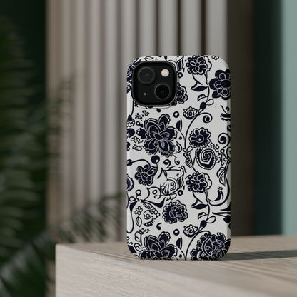 Floral Doodle Magnetic Impact - Resistant Phone Case - DIGITAL X