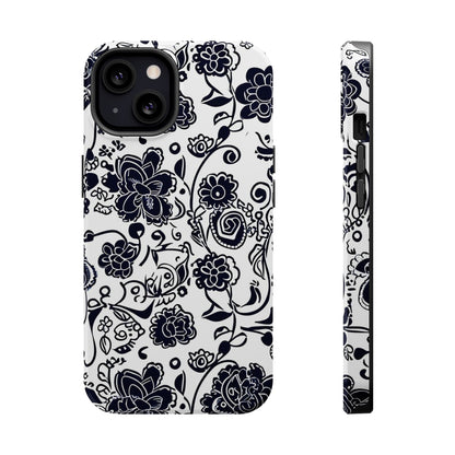 Floral Doodle Magnetic Impact - Resistant Phone Case - DIGITAL X