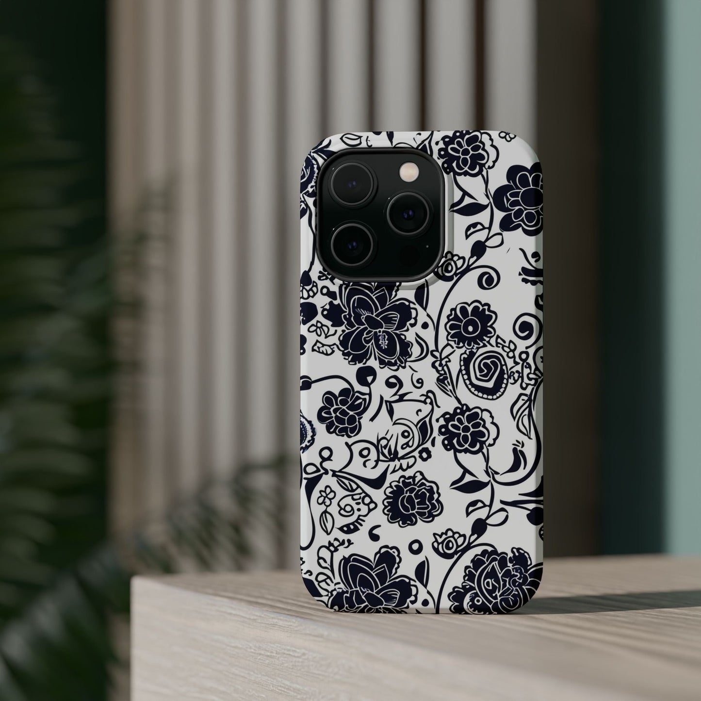Floral Doodle Magnetic Impact - Resistant Phone Case - DIGITAL X