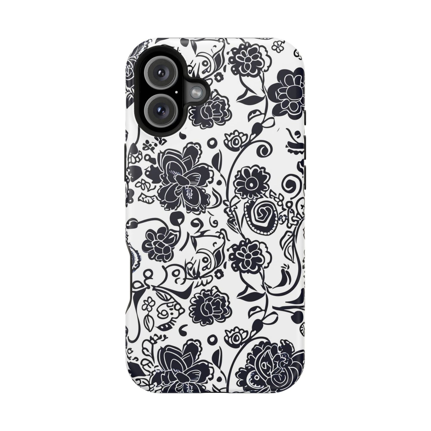 Floral Doodle Magnetic Impact - Resistant Phone Case - DIGITAL X