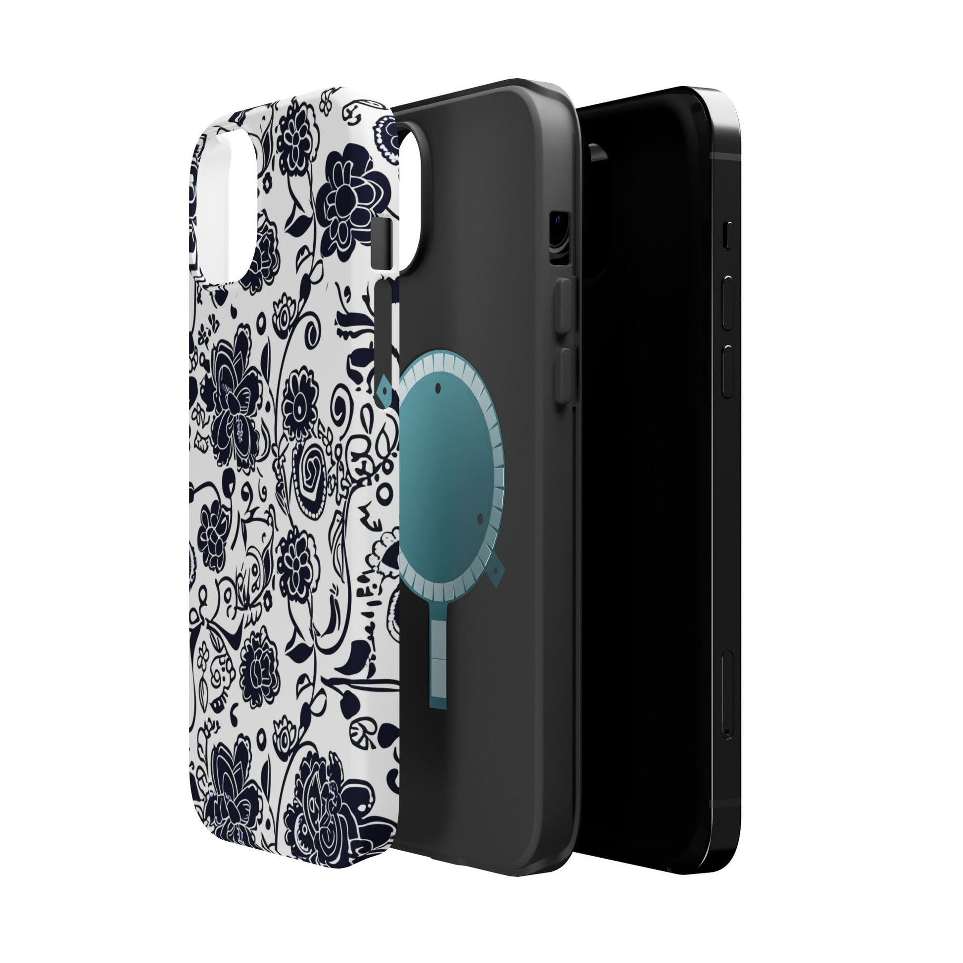 Floral Doodle Magnetic Impact - Resistant Phone Case - DIGITAL X