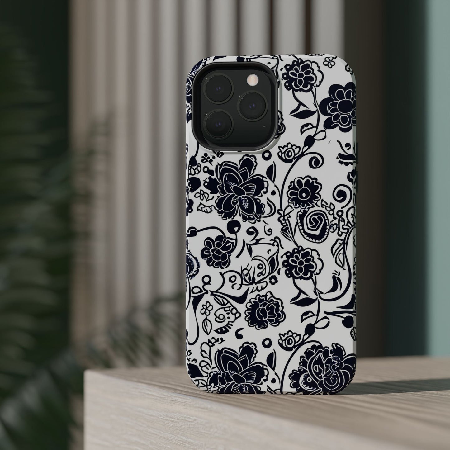Floral Doodle Magnetic Impact - Resistant Phone Case - DIGITAL X