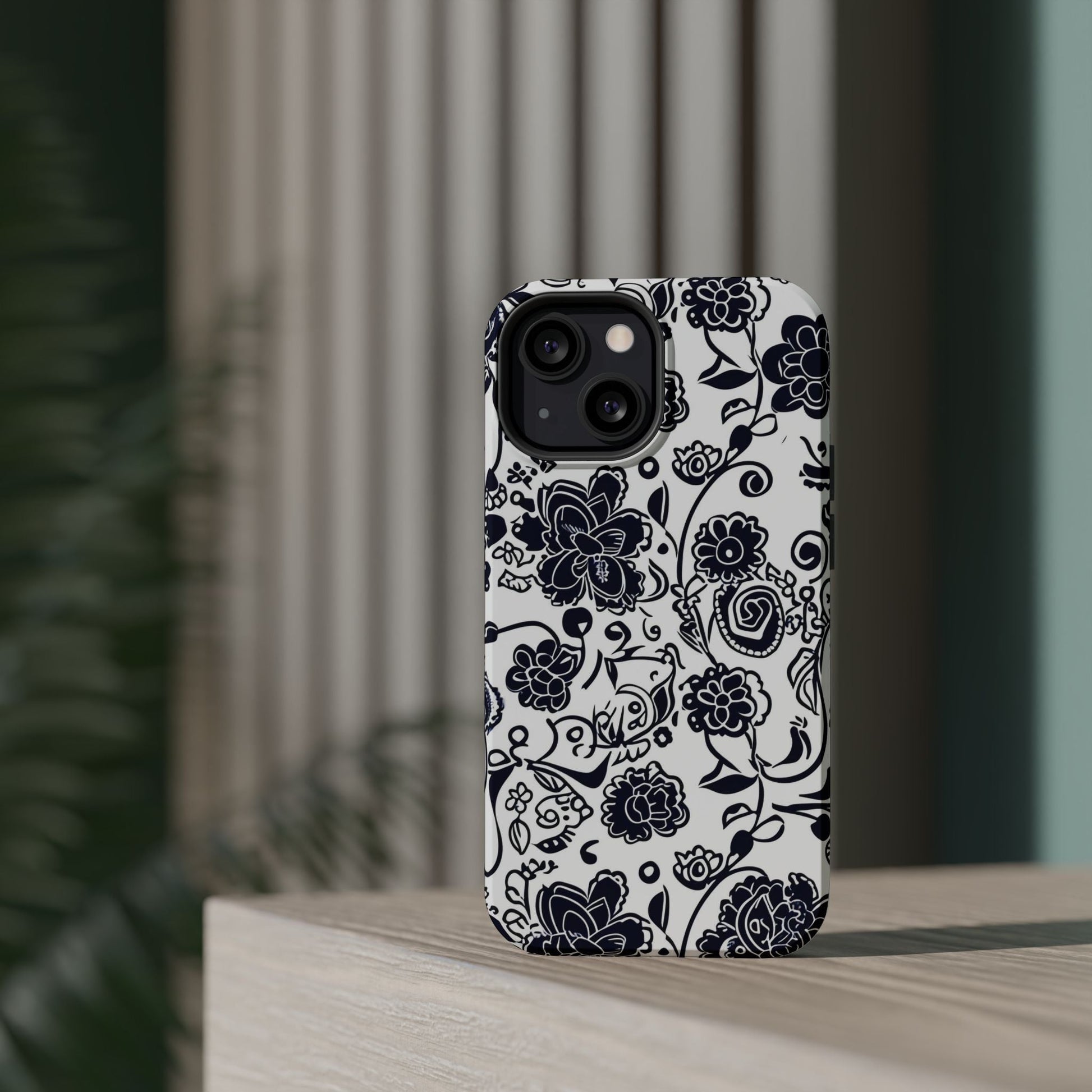 Floral Doodle Magnetic Impact - Resistant Phone Case - DIGITAL X