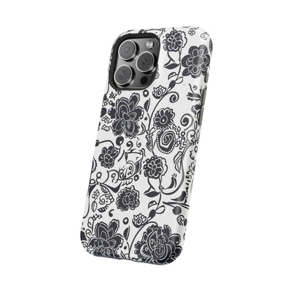 Floral Doodle Magnetic Impact - Resistant Phone Case - DIGITAL X