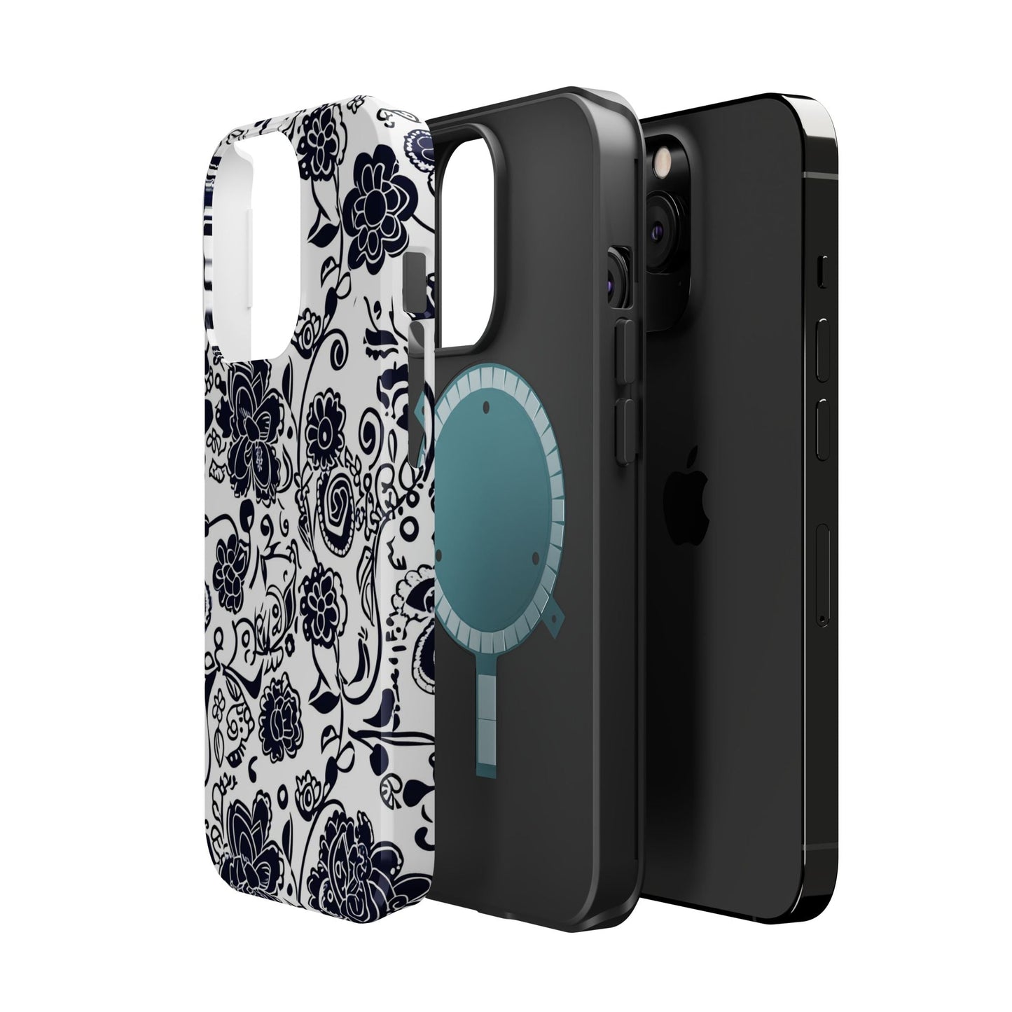 Floral Doodle Magnetic Impact - Resistant Phone Case - DIGITAL X