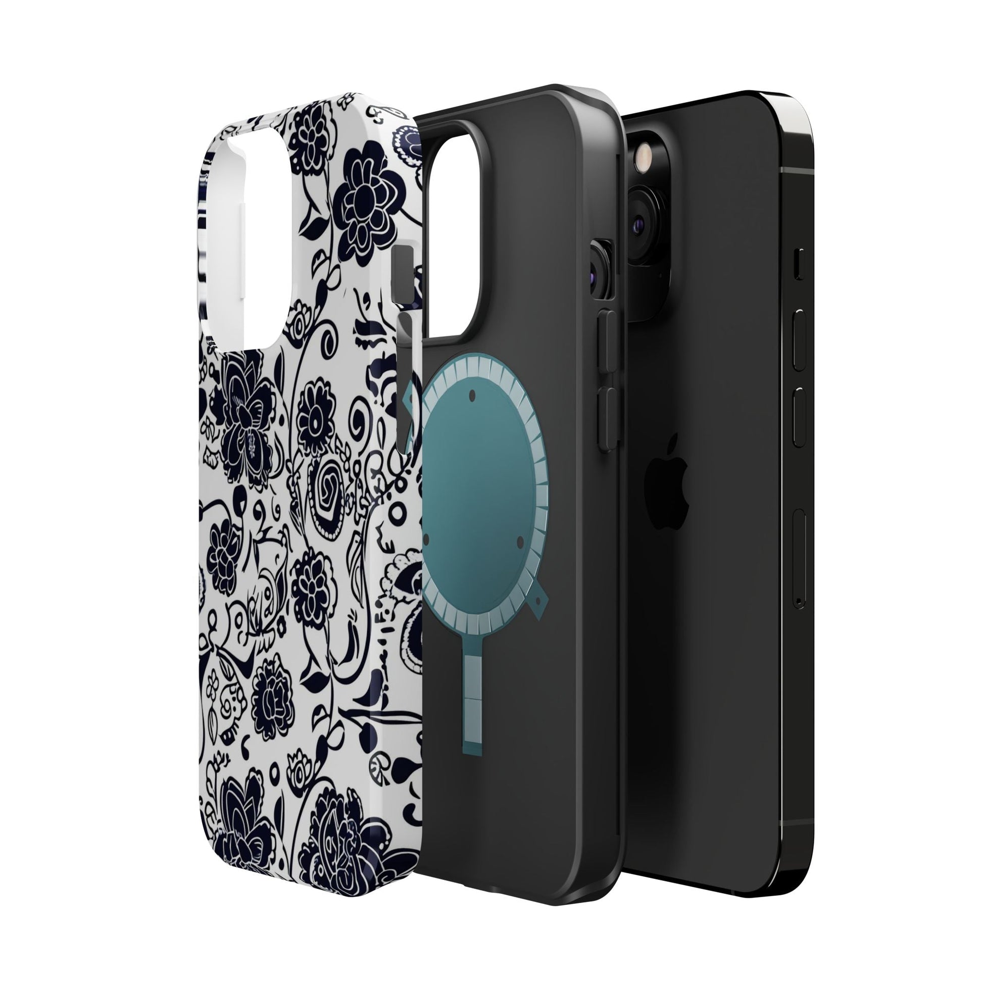 Floral Doodle Magnetic Impact - Resistant Phone Case - DIGITAL X