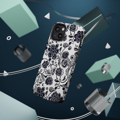 Floral Doodle Magnetic Impact - Resistant Phone Case - DIGITAL X