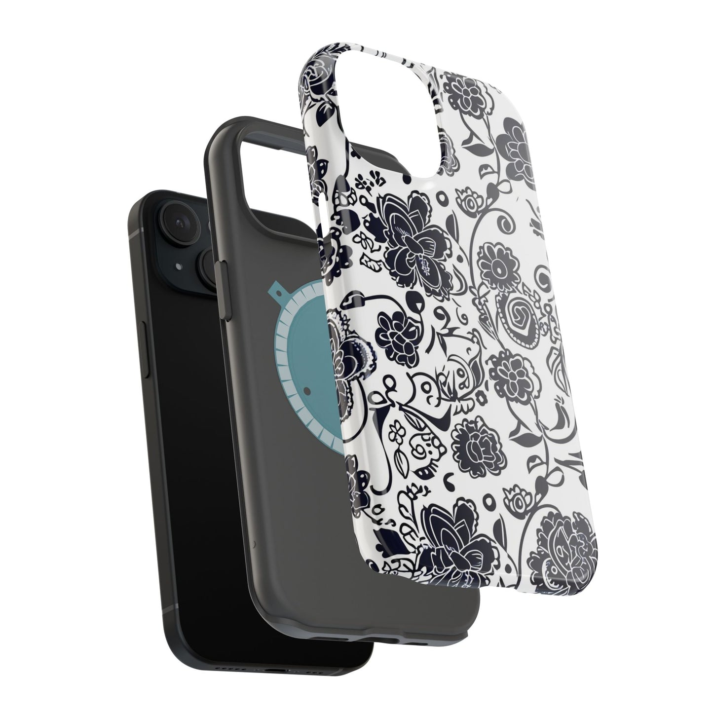 Floral Doodle Magnetic Impact - Resistant Phone Case - DIGITAL X