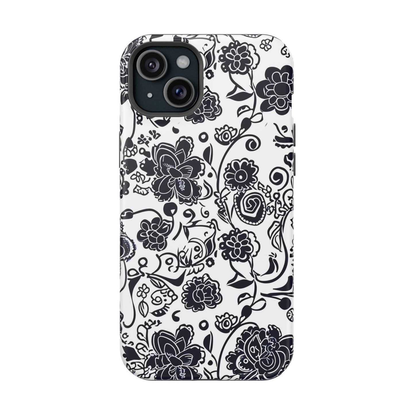 Floral Doodle Magnetic Impact - Resistant Phone Case - DIGITAL X