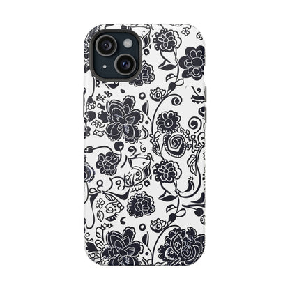 Floral Doodle Magnetic Impact - Resistant Phone Case - DIGITAL X