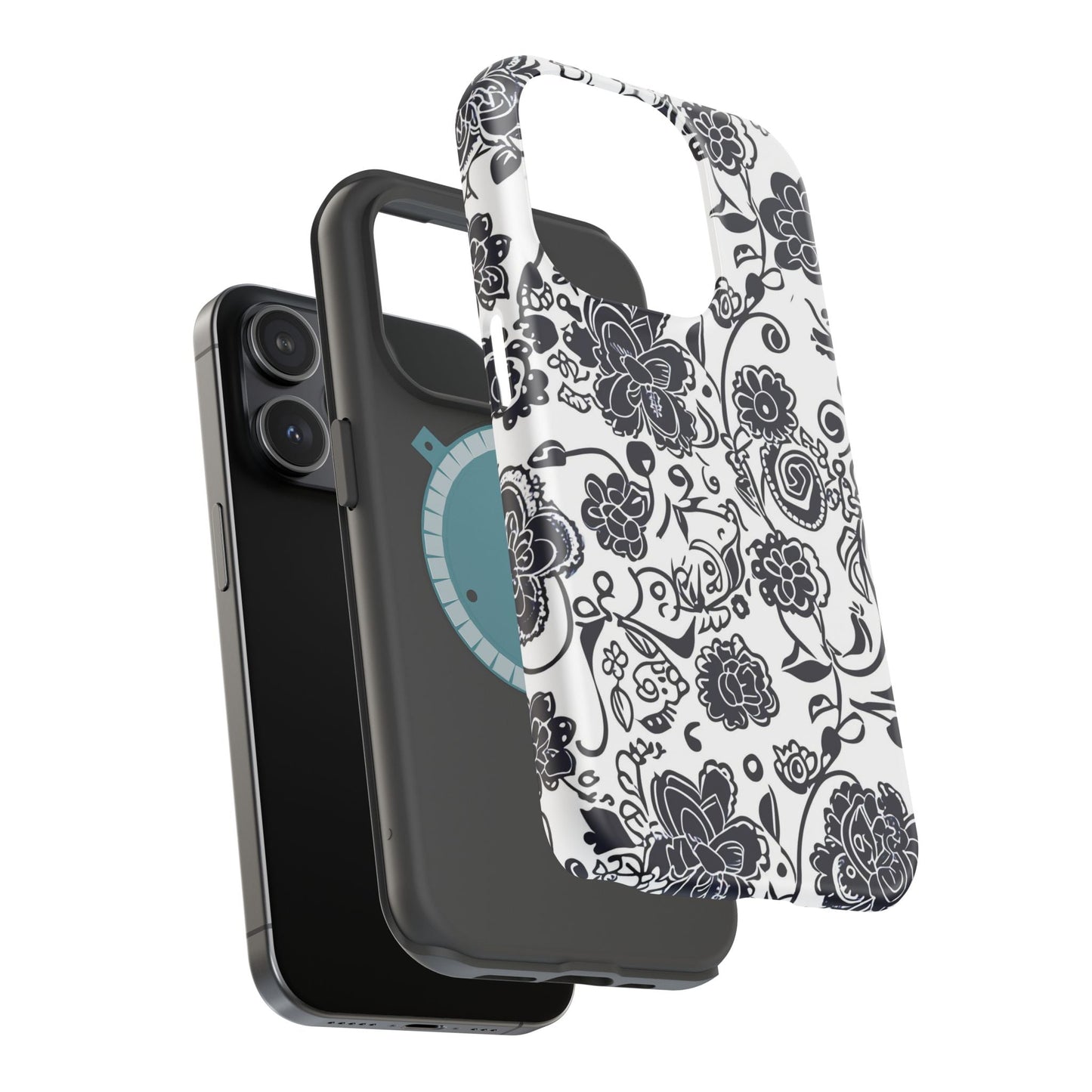 Floral Doodle Magnetic Impact - Resistant Phone Case - DIGITAL X