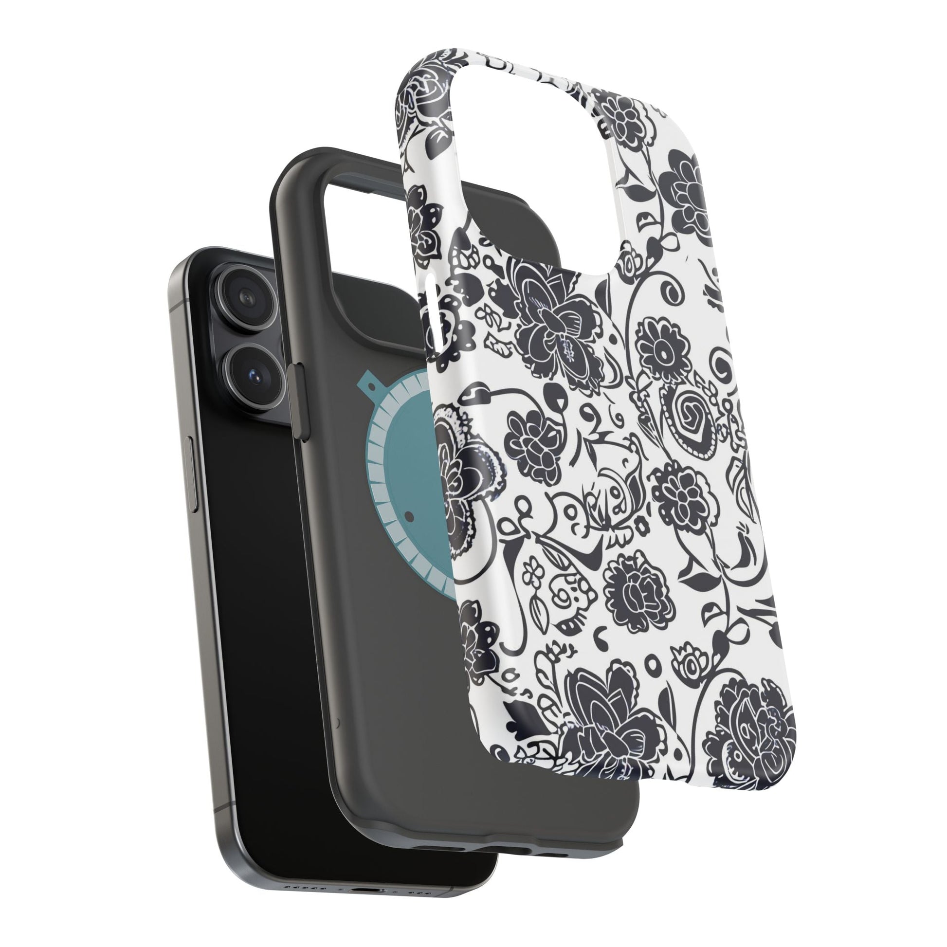 Floral Doodle Magnetic Impact - Resistant Phone Case - DIGITAL X