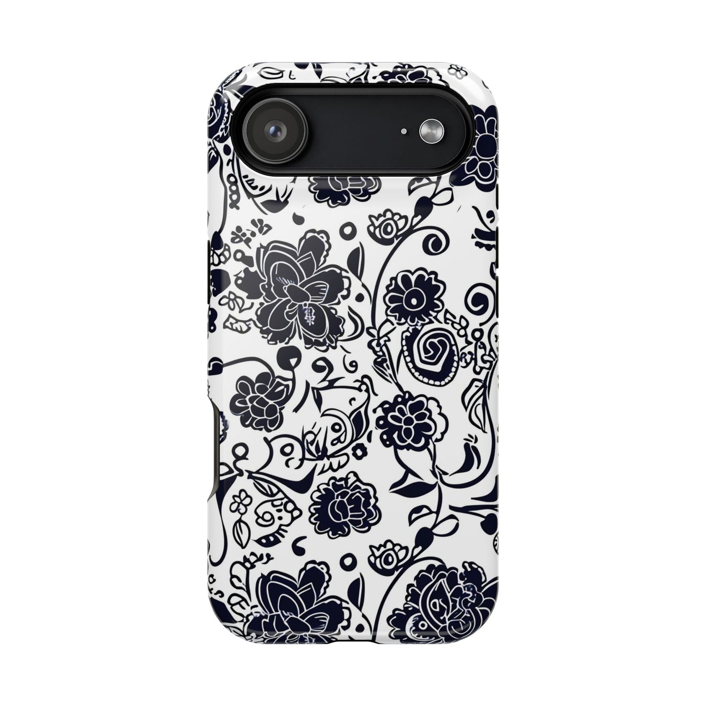 Floral Doodle Magnetic Impact - Resistant Phone Case - DIGITAL X